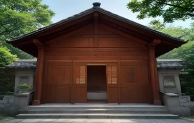 买家秀——妈妈与宝宝穿着木子装森系棉麻母子装在公园草地上拍照